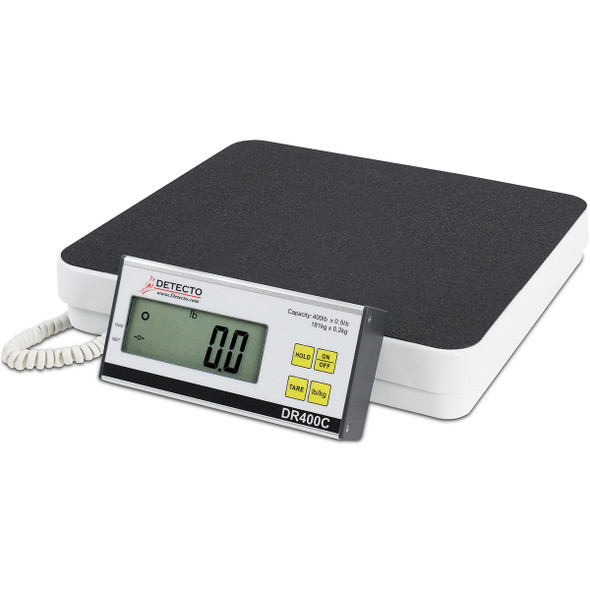 Detecto DR550C Portable Compact Digital Healthcare Scale 550 lb x 0.2 lb with DC Adapter