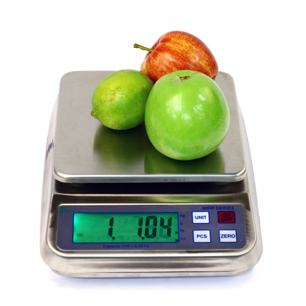 7lb x 0.0002lb Digital Washdown Scale, Kitchen Scale, Portion Control Scale