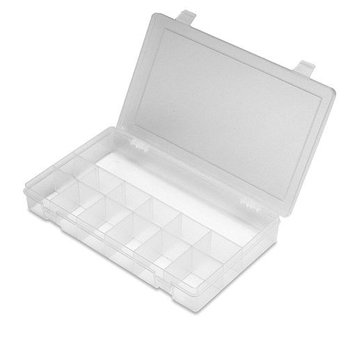 Durham SP13-CLEAR, Pack of 10 Small Plastic 13 Compartment Box