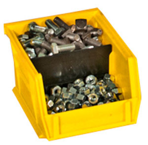 Durham PB30210-21, Plastic Hook on Bin, 4"x5"x3", Yellow (pack of 24)