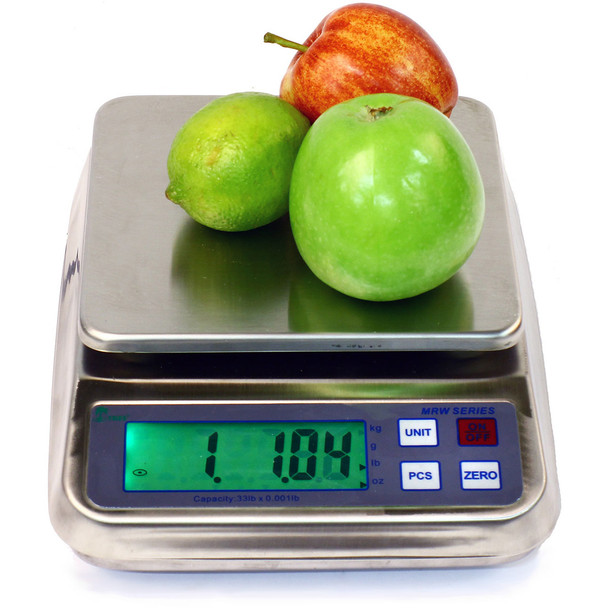 Tree Scales, MRW3, 3.3 LB x 0.0001 LB Washdown Kitchen, Portion Control Digital Scale