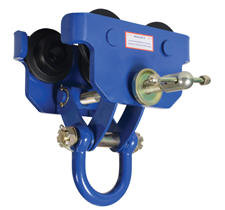 Vestil QIT-6 Steel Quick Install Manual Trolley w/ Powder Coat Finish, 6,000lb Cap,3–7-1/2"Beam Flange W,10-3/8"Headroom