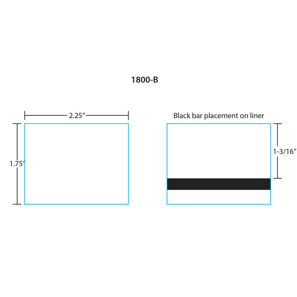 Hobart Printer Labels 1800 for SP-80/SP-1500 Style 1 (Formerly Style J), Red/Blue, 16 Rolls, 1275 Labels per Roll
