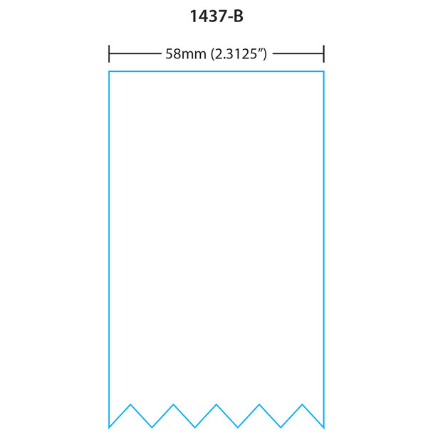 Berkel Printer Labels 1437-B for IX/IM Series Edge to Edge Continuous Strip, Blank, 12 Rolls, 1570 Labels per Roll, 58 mm x 1570 mm
