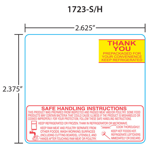 Toledo Printer Labels 1723-S/H for 325/8460/UCST et 2.4, Red/Yellow, 30 Rolls, 500 Labels per Roll