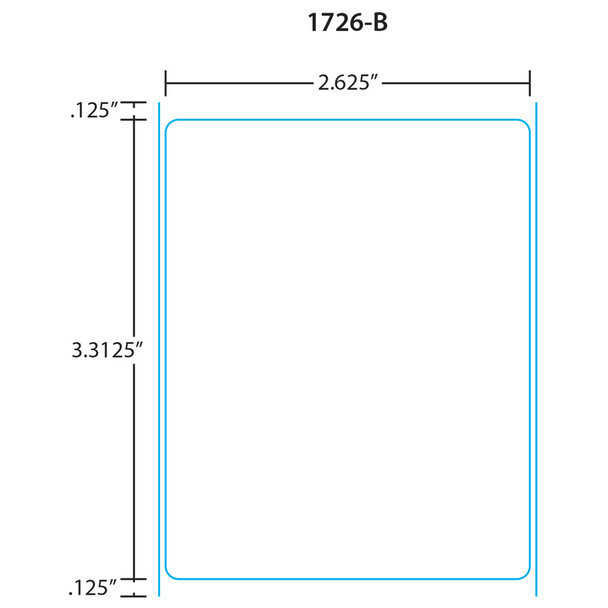 Toledo Printer Labels 1726-B for 350/8450/bPro UPC et 3.3, Blank, 20 Rolls, 725 Labels per Roll