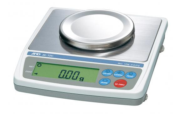 A&D Weighing EK-120I Portable Balance, 120g x 0.01g, New - Open Box