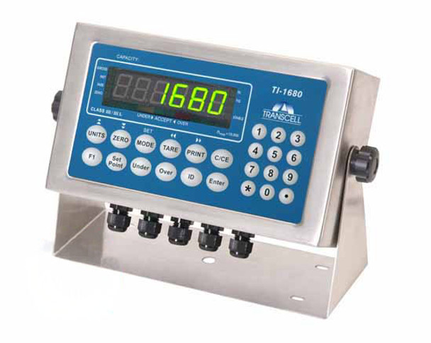 Transcell, TI-1680, Digital Indicator with Numeric Keypad and Heavy Duty Swivel Mounting Stand, NTEP Transcell, TI-1680, Digital Indicator with Numeric Keypad and Heavy Duty Swivel Mounting Stand, NTEP