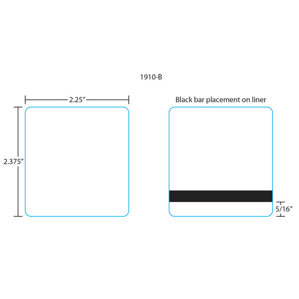Hobart Printer Labels 1910-B for Quantum/HLX/HTi 2.375", Blank, 16 Rolls, 1200 Labels per Roll