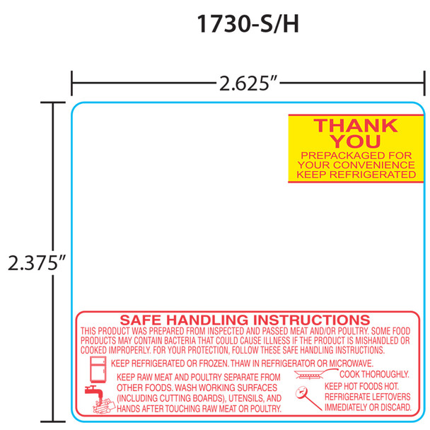 Toledo Printer Labels 1730-S/H for 315/317/355 et 2.4, Red/Yellow, 5 Rolls, 3800 Labels per Roll