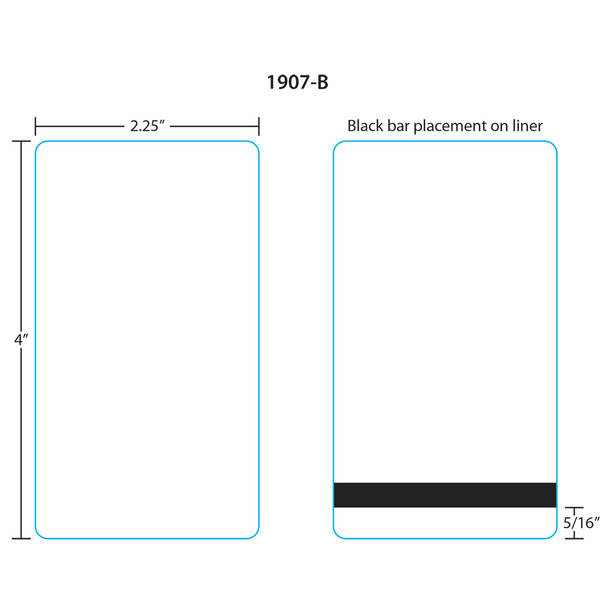Hobart Printer Labels 1907-B for Quantum/HLX/HTi 4.0", Blank, 16 Rolls, 750 Labels per Roll