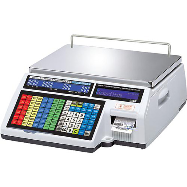 CAS CL5500B-60(NE), Dual Capacity Label Printing Scale with Built-In Ethernet, 0-30 lb x 0.01/ 30-60 lb x 0.02 lb, NTEP