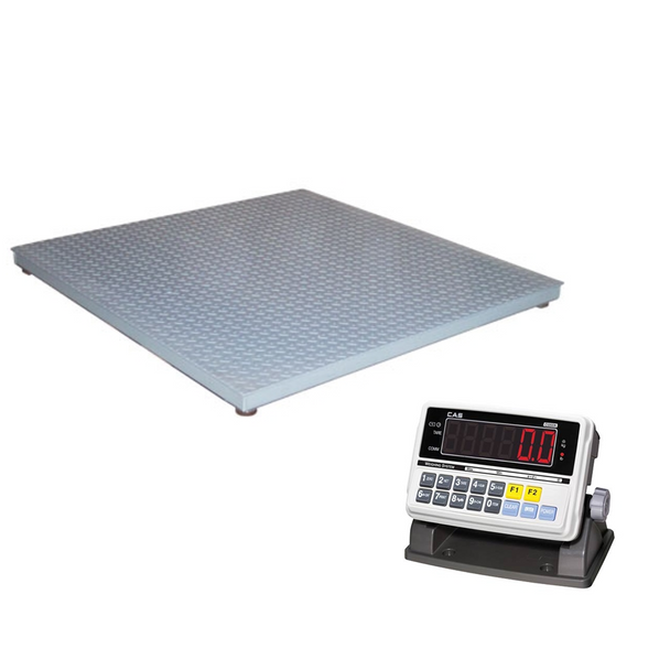 CAS HFS-405-C Industrial Floor Scale Package, 4x4 Platform, 5000 lb x 1 lb, CI-200A Indicator, LCD Display, NTEP