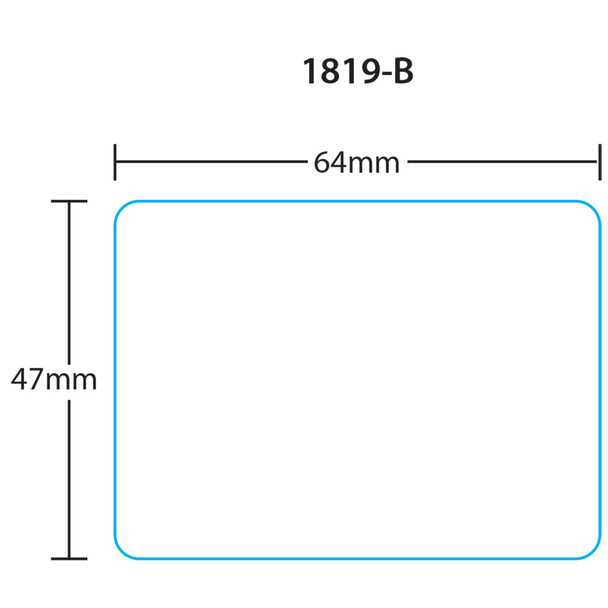 Ishida Printer Labels 1819-B for Alpha Cosmic UPC 47mm, Blank, 12 Rolls, 800 Labels per Roll