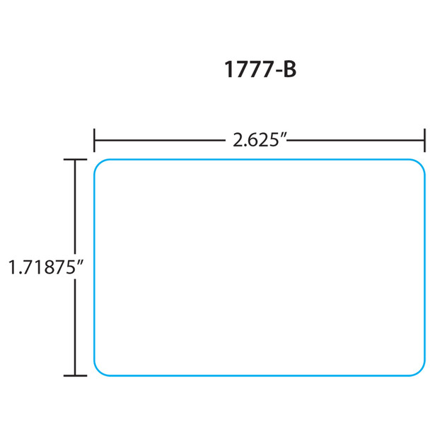 Toledo Printer Labels 1777-B for 8860-B 1.7, Blank, 10 Rolls, 550 Labels per Roll