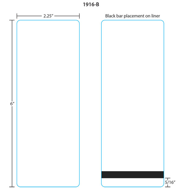 Hobart Printer Labels 1916-B for Quantum/HLX/HTi 6.0", Blank, 16 Rolls, 525 Labels per Roll