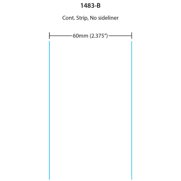 Berkel Printer Labels 1483-B for M/MP/GM Series Edge to Edge Continuous Strip, Blank, 12 Rolls, 2400 Labels per Roll, 60 mm x 2400 mm