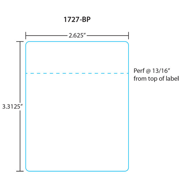 Toledo Printer Labels 1727-BP for 325/8460/UCST et 3.3, Blank, 30 Rolls, 375 Labels per Roll