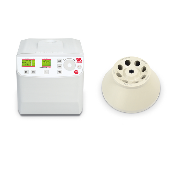 Ohaus 30393189 Frontier 5000 Multi Air Cooled Centrifuge FC5707+R05, 200-6,000 rpm, Angle Rotor 8 x 15 ml Capacity