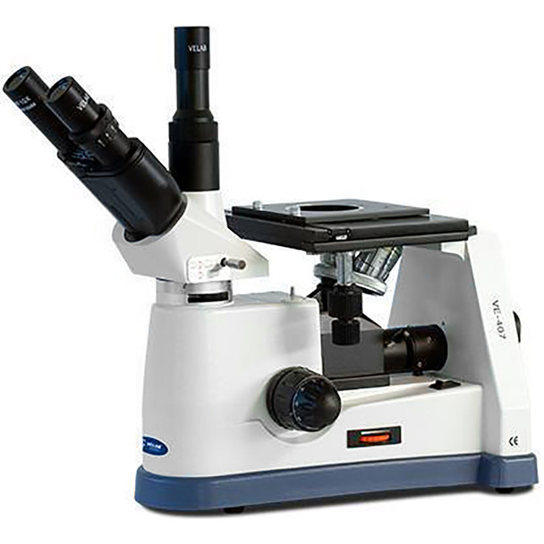 Velab VE-407 Advanced Trinocular Inverted Metallographic Microscope, 4 Lenses