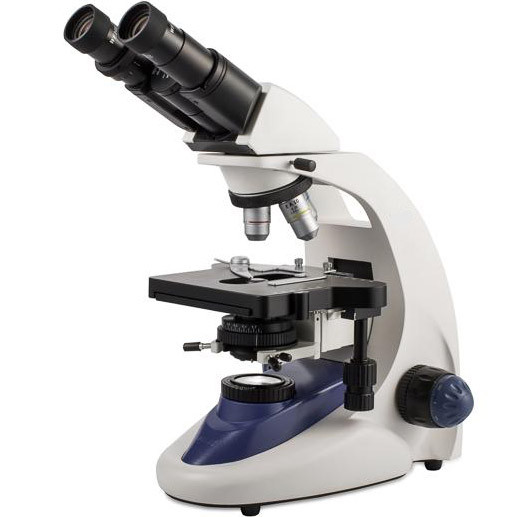 Velab VE-B10 Binocular Phase Contrast Microscope, Sidentopf, Quadruple Nose Piece, 5.90” x 5.19” 2-Layer Stage