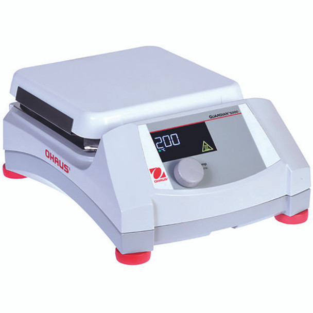 OHAUS Guardian 5000 Ceramic Hotplate e-G51HP07C, 7x7 Inch Plate 15L Capacity, USB Port, Timer, 120V 10A 50/60Hz, New - Open Box OHAUS Guardian 5000 Ceramic Hotplate e-G51HP07C, 7x7 Inch Plate 15L Capacity, USB Port, Timer, 120V 10A 50/60Hz, New - Open Box