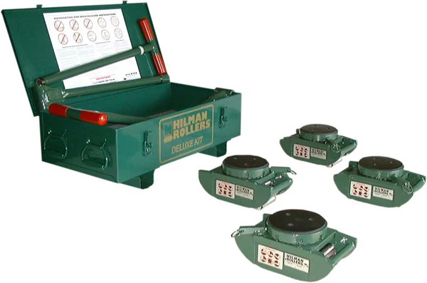 Hilman Rollers Steel FT Series Kit 40 Ton Capacity KRS-40-SLP,10 Ton Each Roller