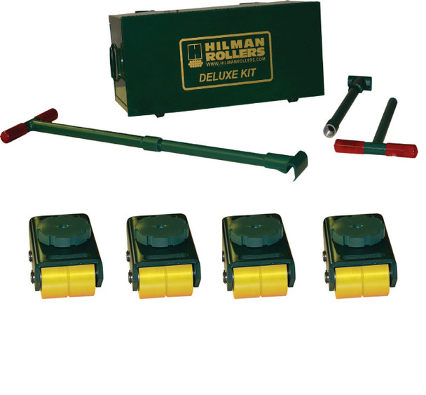 Hilman Rollers, KBSS-12P, Swivel Smooth Top and Polyurethane Bull Dolly Kit, 12 Ton Capacity