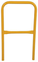 Vestil VDKR-2 Pipe Safety Railing with Powder Coat Yellow Finish, Steel, 24" Length, 1-5/8" Outside Diameter