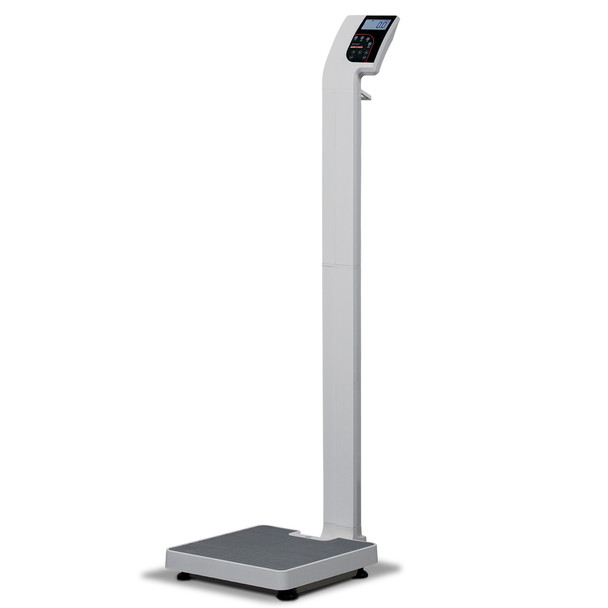 Rice Lake 161786 150-10-6 Digital Physician Scale, 550 lb x 0.2 lb, Eye-Level LCD