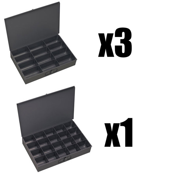 Durham 115-95 (x3) and 111-95 (x1) Compartment Boxes