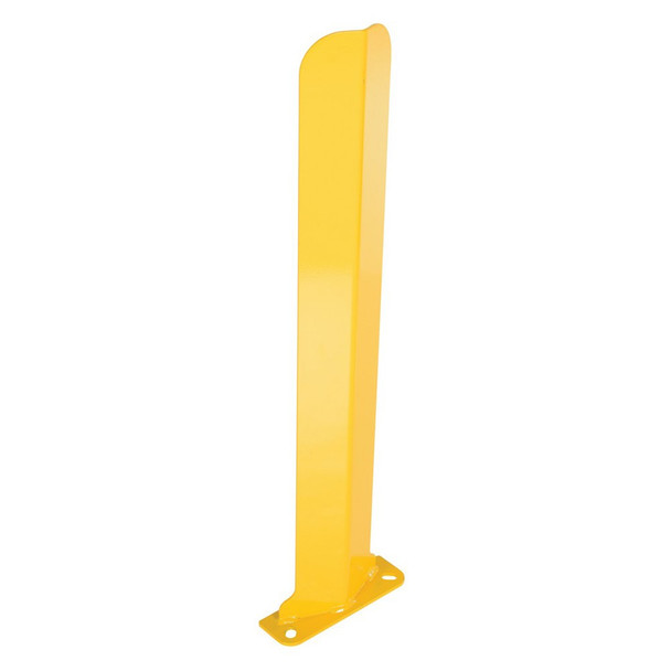 Vestil NPG6-36 Steel Low Profile Rack Guard, 2 Mounting Holes, 35-7/8" Height, Base Measures 10" x 3", Safety Yellow