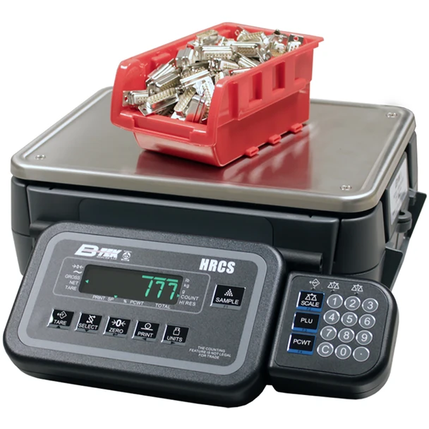 B-Tek HRCS Checkweighing Counting Scale, 70 lb x 0.001 lb, 9 in x 12 in Pan, Stainless Steel