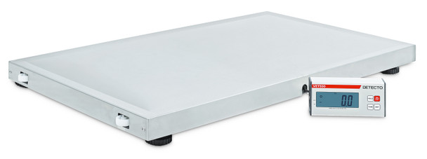 DETECTO Veterinary Scale, Digital, 550 lb x .2 lb / 250 kg x .1 kg, Wheels, Handle