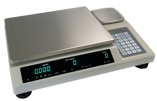 LW Measurements DCT 110, Tree 110 lb. / 5 lb. Dual Counting Scale w/LED Display, 13.6" x 10.1" / 4.48" x 4.48" Platform