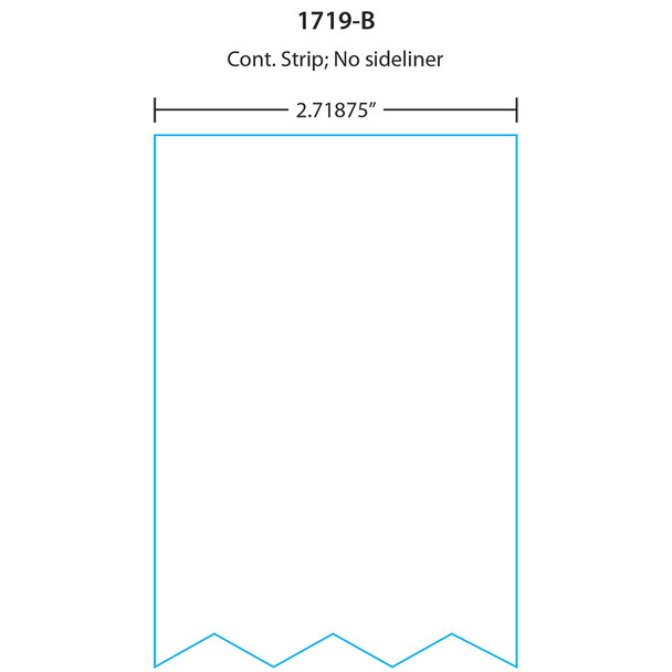 Toledo Labels 1719-B for 325/8425/UCST Continuous Strip No Side Liner 30 rls/cs, Blank, 30 Rolls, 1020 Labels per Roll
