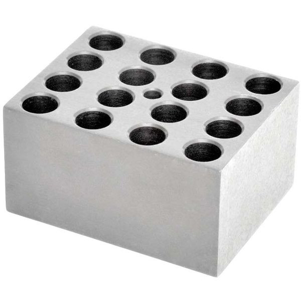 Ohaus Module Block for 12/13 mm Tubes – 16 Holes for Efficient Heat Transfer