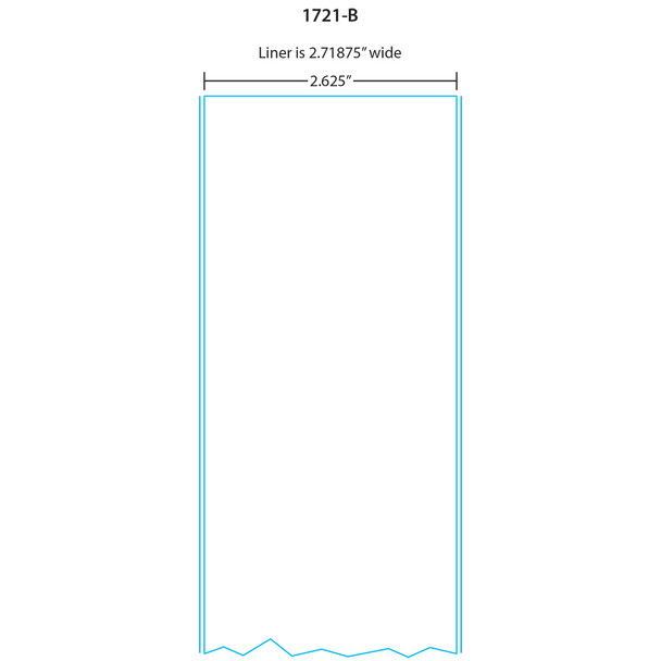 Toledo Labels 1721-B for 325/8425/UCST Continuous Strip with Side Liner 10 rls/cs, Blank, 10 Rolls, 1020 Labels per Roll