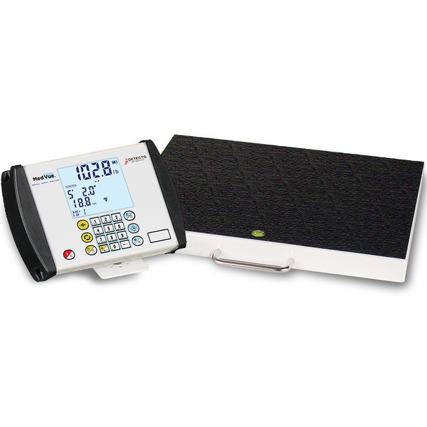 Detecto GP-600-MV1-C-AC Portable Low-Profile Healthcare Scale 600 lb x 0.2 lb Wifi, NTEP Legal for Trade, with AC Adapter