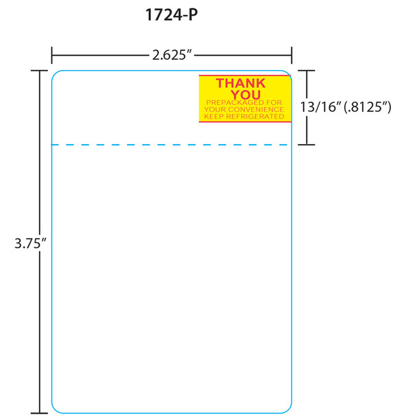 Toledo Printer Labels 1724-P for 325/8460/UCST et 3.7, Red/Yellow, 30 Rolls, 325 Labels per Roll