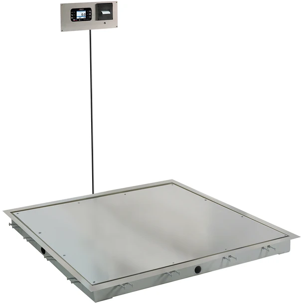 Detecto Solace Stainless Steel In-Floor Dialysis Scale, 1,000 lb x 0.2 lb, 48" x 48"