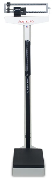 Detecto 339 Weigh Beam Eye-Level Physician Scale with Height Rod, 400 lb x 4 oz / 175 kg x 100 g Capacity