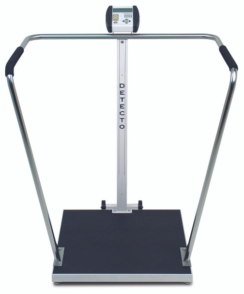 Detecto 6856 Bariatric Medical Scale with Handrail 1,000 lb x 0.2 lb, BMI, RS232
