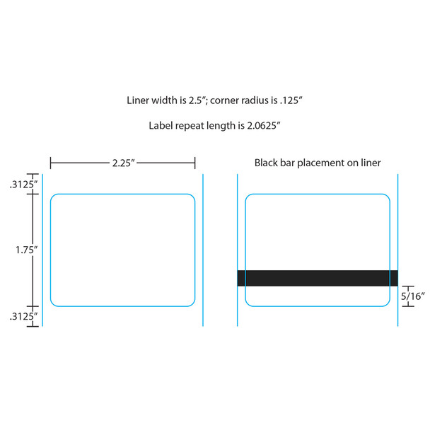Hobart Printer Labels 1909-B for Quantum/HLX/HTi 1.75", Blank, 16 Rolls, 1600 Labels per Roll