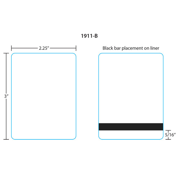 Hobart Printer Labels 1911-B for Quantum/HLX/HTi 3.0", Blank, 16 Rolls, 1000 Labels per Roll