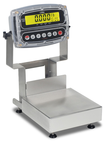 Cardinal CA12-120W-190 Admiral Series IP69K Washdown Bench Scale, 120lb x 0.05lb
