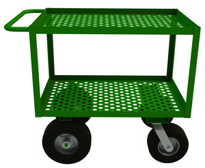 Durham GC2436210PN83T, Garden Cart w/ Rigid & Swivel Wheels, 24" x 42" x 35"