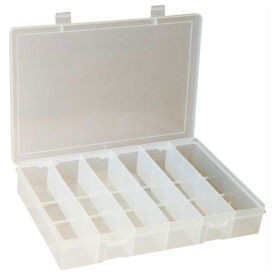 Durham SP6-CLEAR, Pack of 10 Small Plastic 6 Compartment Box