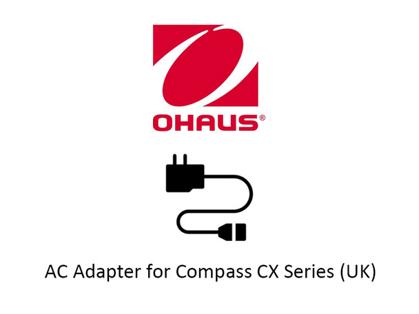 Ohaus, 30333867, Replacement AC Adaptor for Compass CX Series, UK Plug