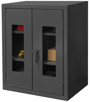 Durham HDCC243636-2S95, 2 Shelf Table Top Cabinet with Lexan Doors, 36"x24"x36"